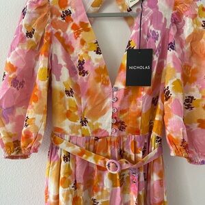 NICHOLAS Celie dress in the Bassett Floral Size 4